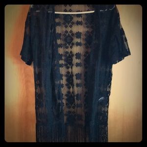 Maurice’s black lace cardigan, NWOT